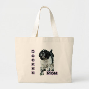 Parti Cocker Spaniel Moeder; Moeder van Cocker Spa Grote Tote Bag