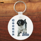 Parti Cocker Spaniel Vader 4 - Sleutelhanger (Voorkant)