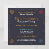 Parti coloré Dia de los Muertos| Invitation (Dos)