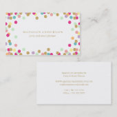 Parti Confetti | Cartes de visite (Devant / Derrière)