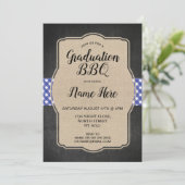 Parti de la graduation BBQ Invitation Bleu En vich (Debout devant)