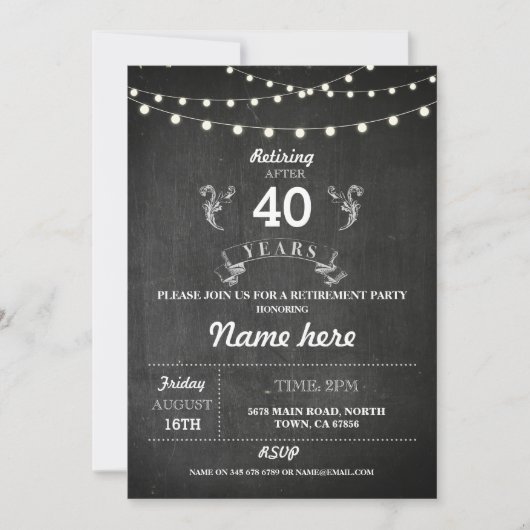 Parti de la retraite Invitation Rustic Retraite Ch (Devant)