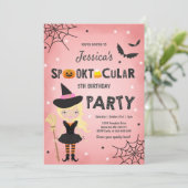 Parti de la sorcière Invitation d'Halloween (Debout devant)