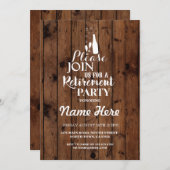 Parti de retraite Rustique Retraité Invitation de (Devant / Derrière)