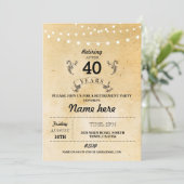 Parti de retraite Rustique Retraité Invitation Vin (Debout devant)