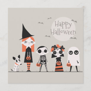 Parti d'Halloween simple mais élégant Invitation