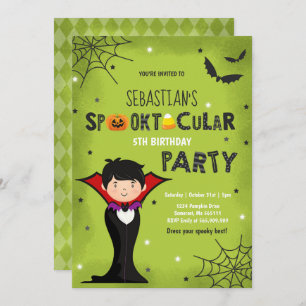 Parti d'Halloween Vampire, Invitation d'anniversai