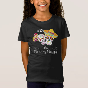 Parti Dia de Muertos coloré T-shirt
