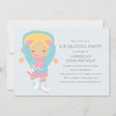 Parti du patinage sur glace| Invitation à la fête  (Devant)