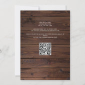 PARTI ENGAGEMENT RUSTIQUE SAUVER LES DATES CARTES  (Dos)