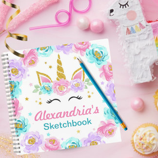 Parti Favoriser Carnet Unicorn et Roses