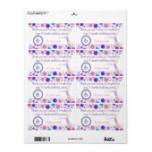 Parti Gymnastique Favoriser les Étiquettes violet  (Feuille entière)