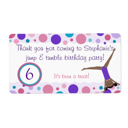 Parti Gymnastique Favoriser les Étiquettes violet (Devant)