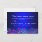 Parti mascarade Turquoise et violette RSVP (Dos)