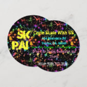 PARTI PATINAGE INVITATIONS PERSONNALISABLES - CÉLÉ (Devant / Derrière)