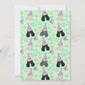 Parti Poodle Birthday Invitation in Green (Dos)