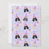 Parti Poodle Birthday Invitation in Purple (Dos)