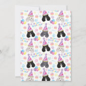 Parti Poodle Birthday Invitation in White (Dos)