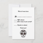 Parti RSVP du crâne de sucre (Dos)