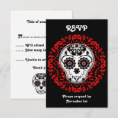 Parti RSVP du crâne de sucre (Devant / Derrière)