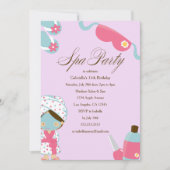 Parti Spa| Invitation à la fête d'anniversaire (Devant)