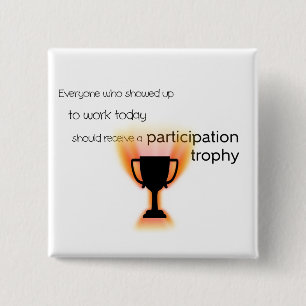 Participatietrafie Vierkante Button 5,1 Cm