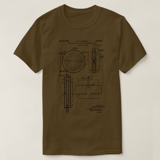 Particle Accelerator patent 1934 cern Nobel Discov T-shirt (Design voorkant)