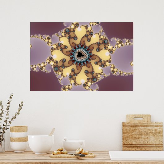 Particules atomiques - Poster fractal (Cuisine)