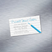 particulier aantoonbaar blauw potlood en gelaagd p visitekaartje magneet (Voorbeeld)