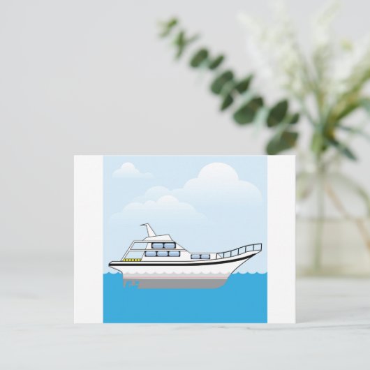 Particuliere boot briefkaart (Staand voorkant)