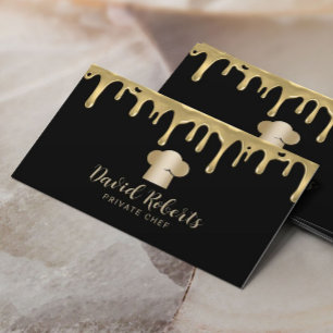 Particuliere Chef Modern Gold Drids Modern Party C Visitekaartje