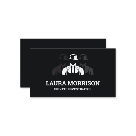 Particuliere detective contactkaartje (Voorkant / Achterkant in situ)