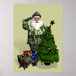 Particuliere kerstman poster