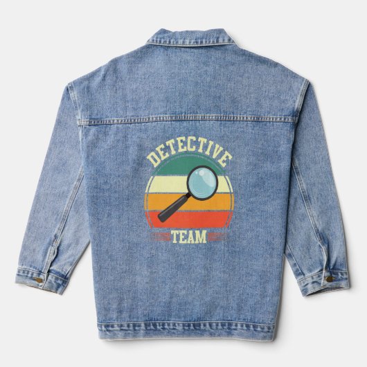 Particuliere onderzoeker Geheime Spy Retro recherc Denim Jacket (Achterkant)