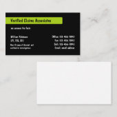 Particuliere onderzoeksdiensten visitekaartje (Voorkant / Achterkant)