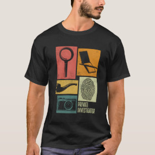 Particuliere rechercheur Crime Investigator Silhou T-shirt