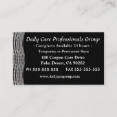 Particuliere verpleegkundigen 3,5 x 2,0 inch visitekaartje (Achterkant)