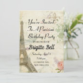  Partido Parisian Birthday Kaart (Staand voorkant)