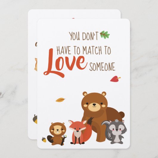 Partie Announcment - invitations d'adoption (Devant / Derrière)