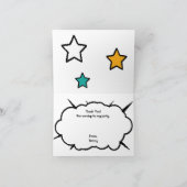 PARTIE de bande dessinée ! Carte de remerciements (Intérieur)