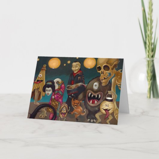 Partie de carte de voeux de "Hyakki Yakō" (Devant)