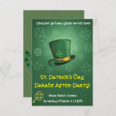 Partie de défilé ! Invitations du jour de St (Devant / Derrière)