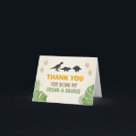 Partie de Dino de carte de remerciements de<br><div class="desc">Manière parfaite du ♥ A de vous remercier vos invités ! Sous le thème de partie de dinosaure.</div>