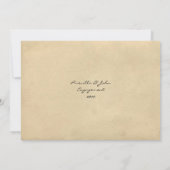 Partie de fiançailles, cru, vieux style de carte (Dos)