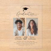 Partie de graduation conjointe 2 Invitation photo (Recto)