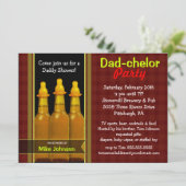 Partie de Papa-chelor - invitations de baby shower (Debout devant)