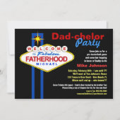 Partie de Papa-chelor - invitations de barillet de (Devant)