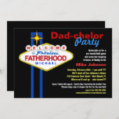 Partie de Papa-chelor - invitations de barillet de (Devant / Derrière)