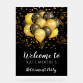 Partie de retraite moderne Gold Black Ballons (Recto)