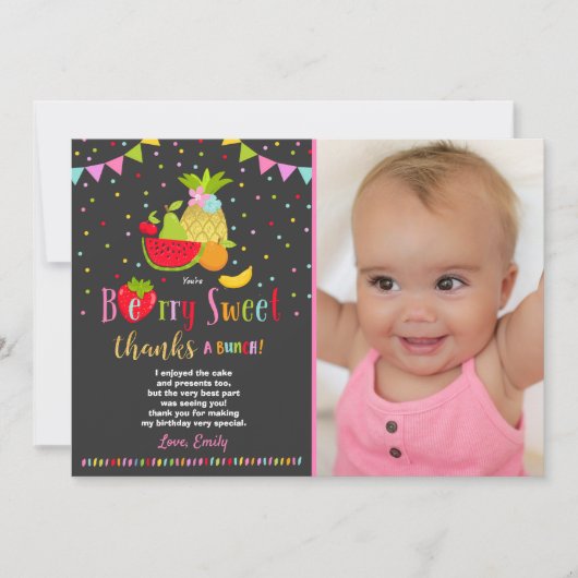 Partie de Two-tti Frutti de carte de remerciements (Devant)